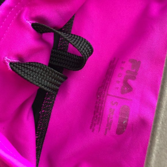 Fila Women's Performance Running Capri Pants Drawstring Waist Purple Black S - Picture 6 of 6